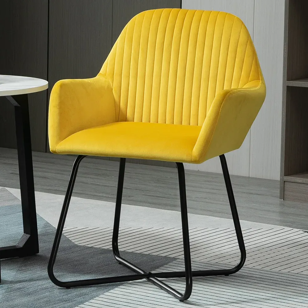 Tub Chair with Armrests - Yellow image