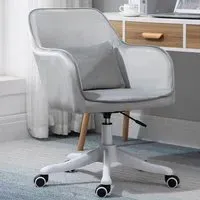 Tub Office Chair with Massage - Grey, Velvet