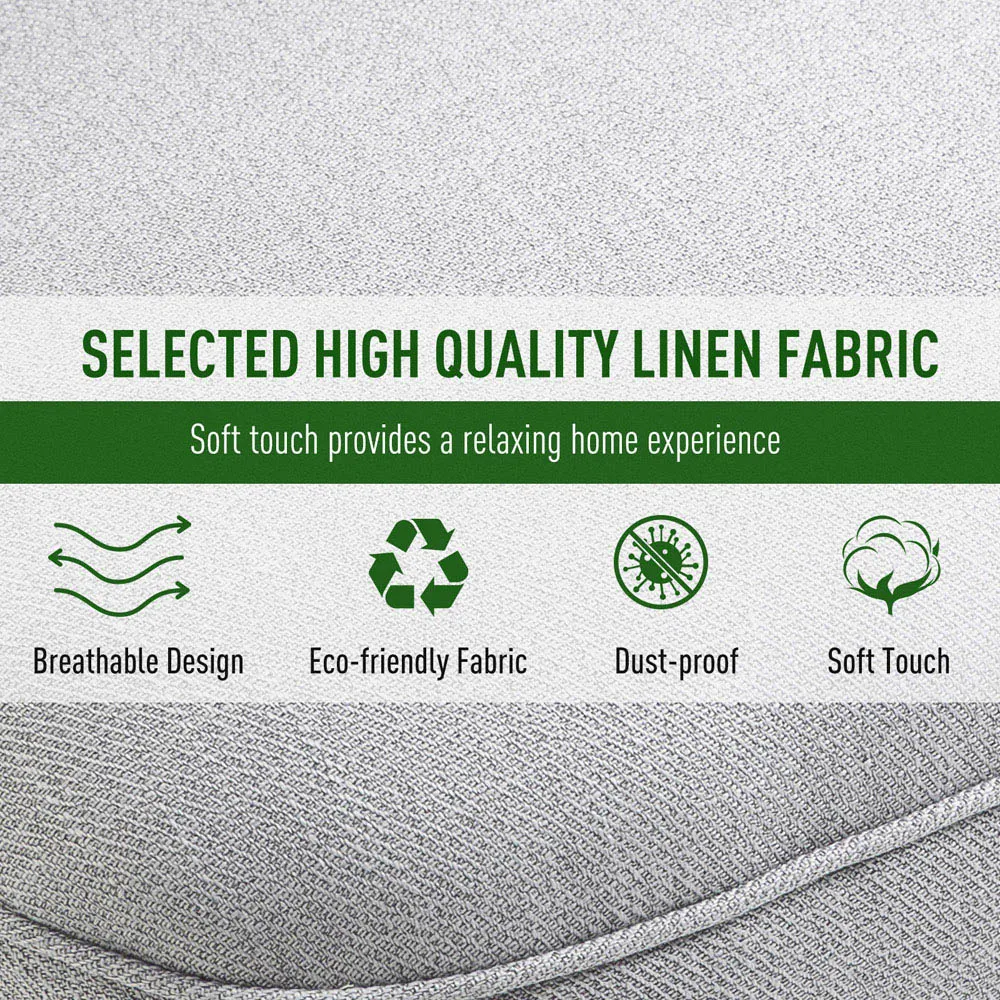 Tufted Accent Chair with Pillow - Grey, Linen