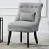 Tufted Accent Chair with Pillow - Grey, Linen