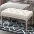 Tufted Bench - Beige, Linen