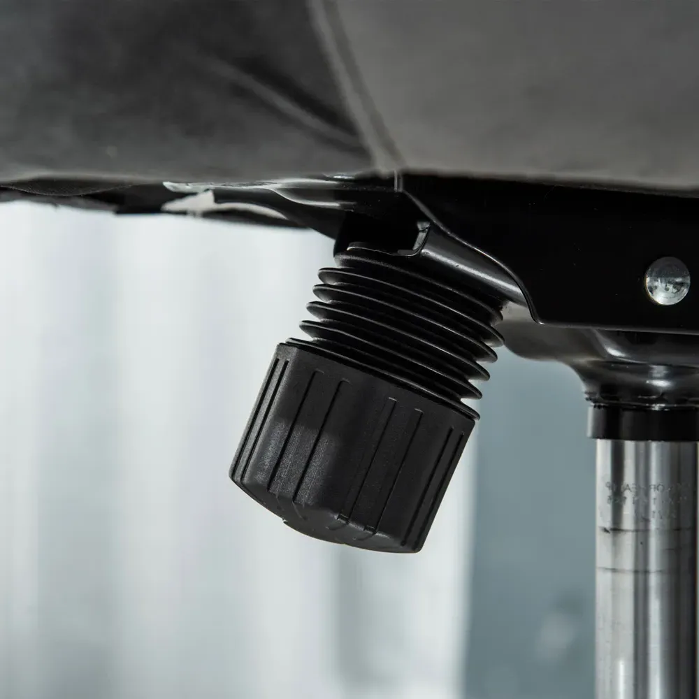 Tufted Height Adjustable Bar Stool - Grey, Velvet