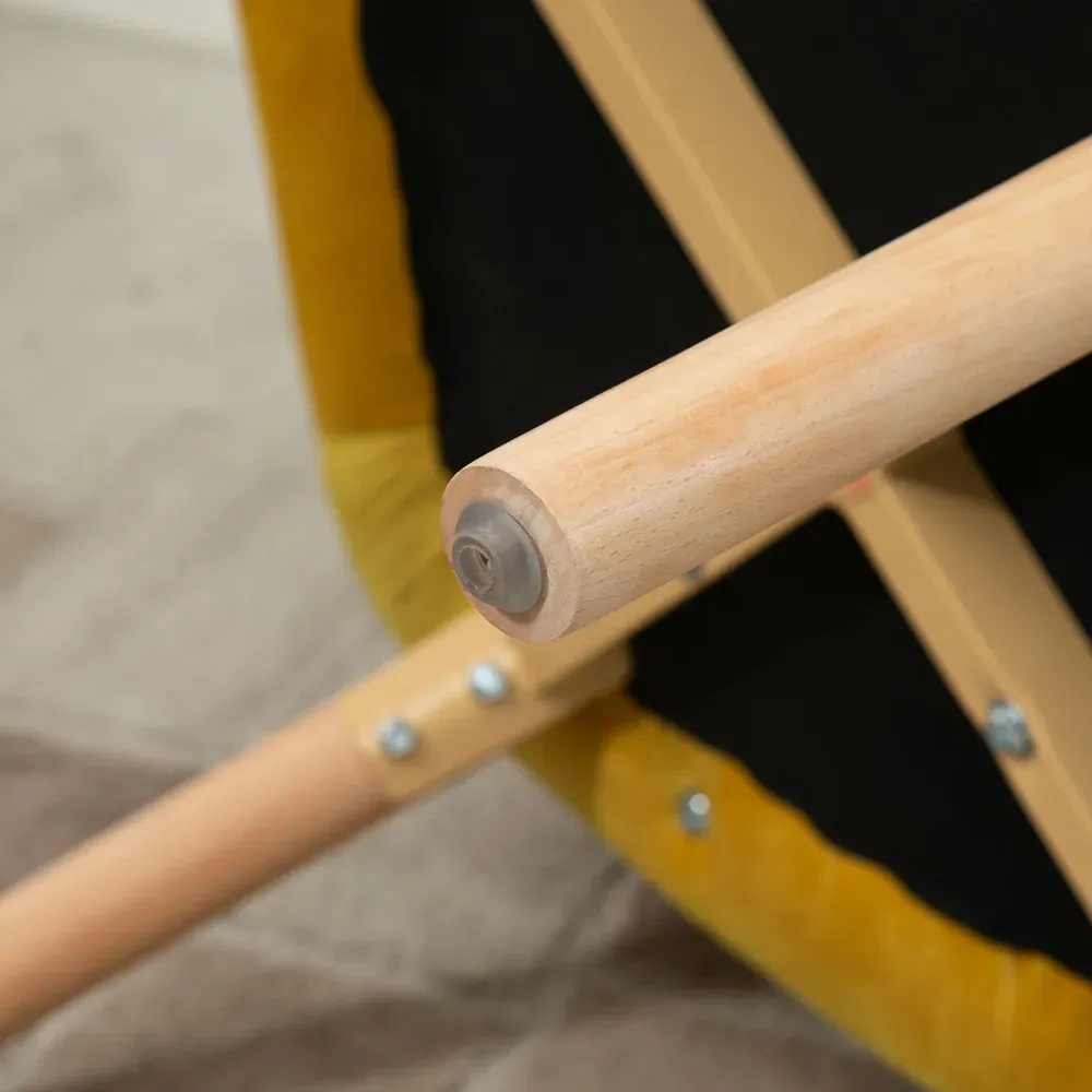Tufted Wingback Armchair - Yellow, Velvet