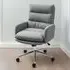 Upholstered Office Desk Chair with Height Adjustment - Grey