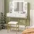 Vanity Dressing Table Set with Mirror - White