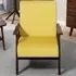 Velvet Solid Wood Frame Armchair - Champagne