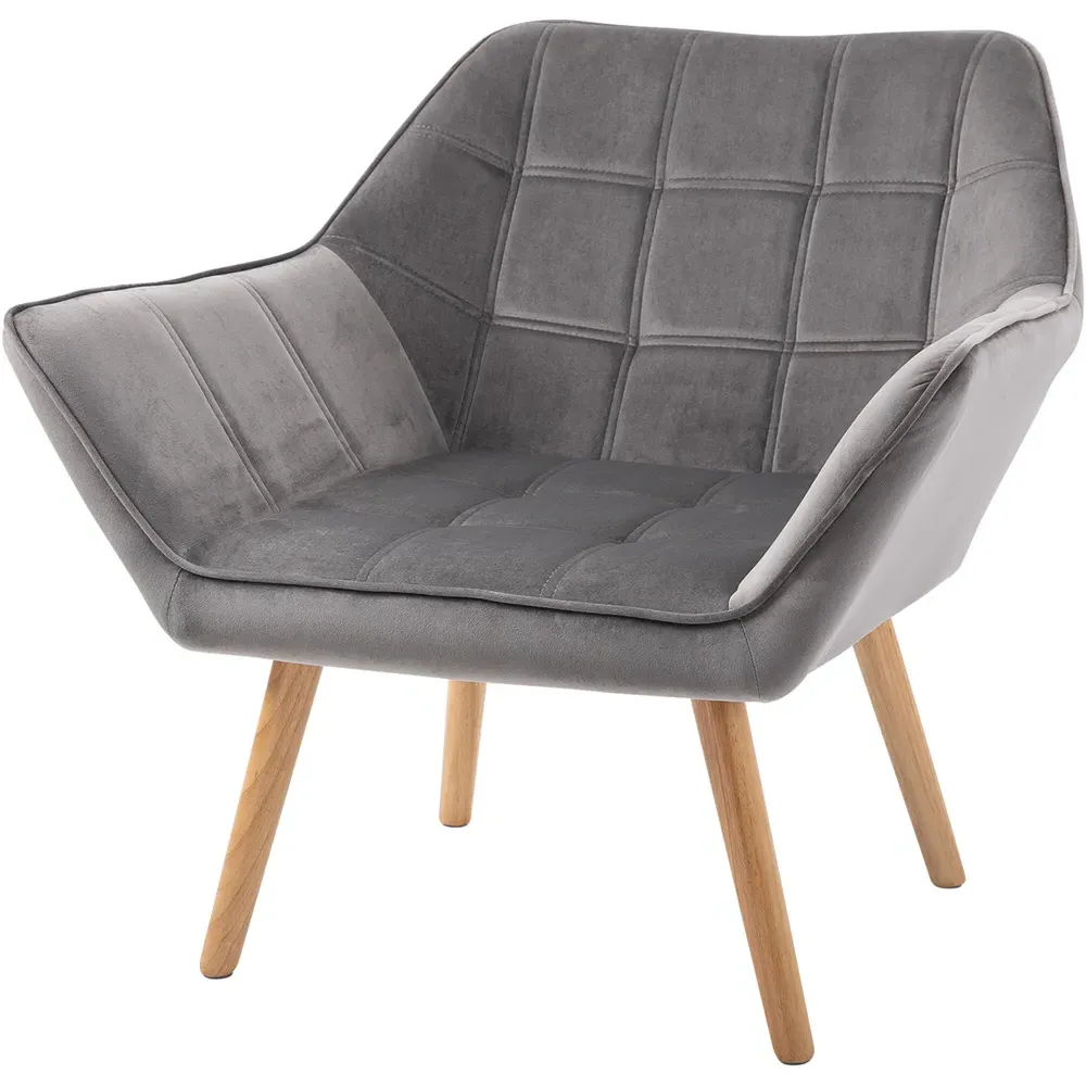 Velvet Touch Armchair - Grey