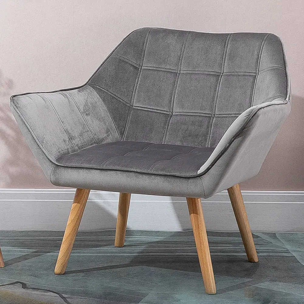 Velvet Touch Armchair - Grey image