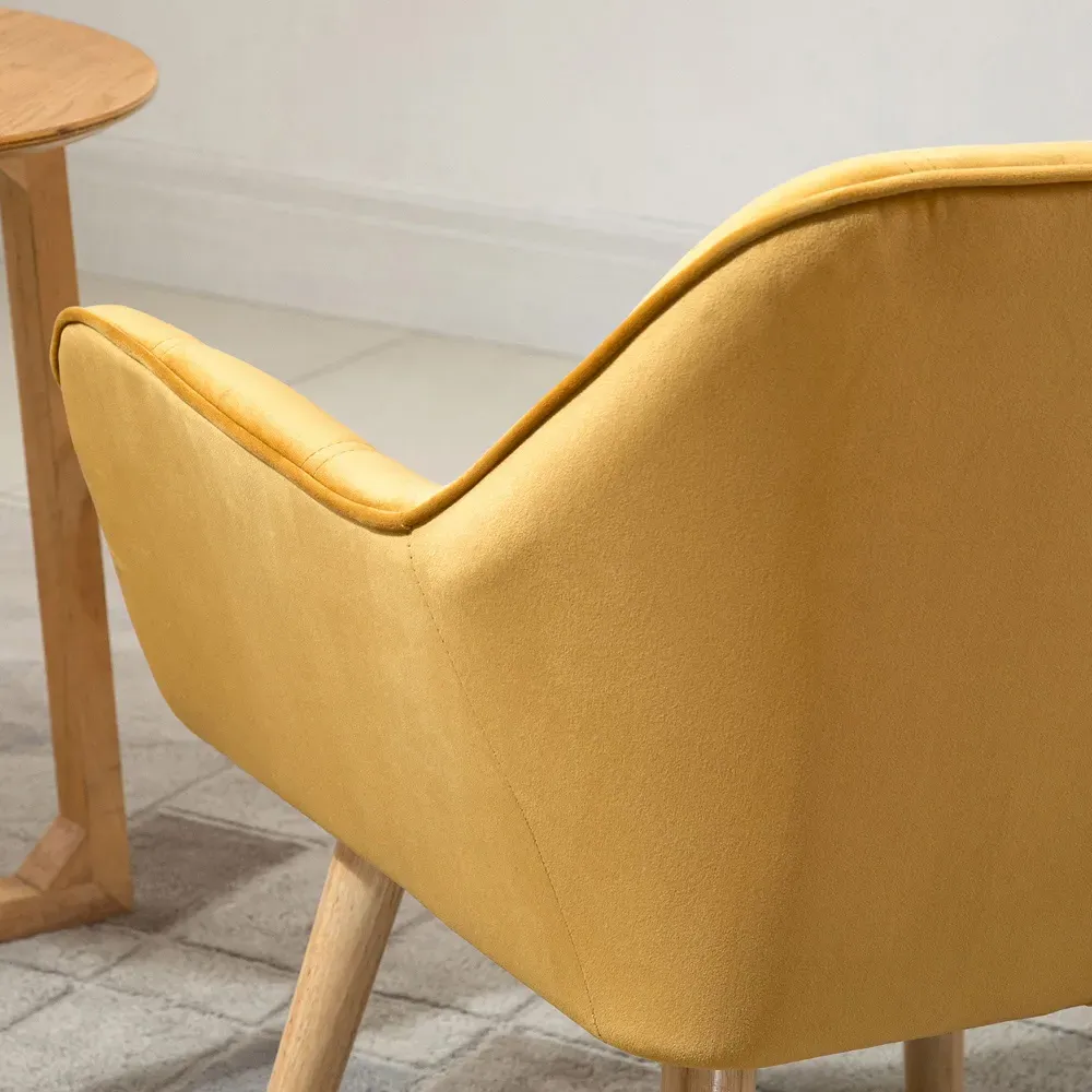Velvet Touch Armchair - Yellow