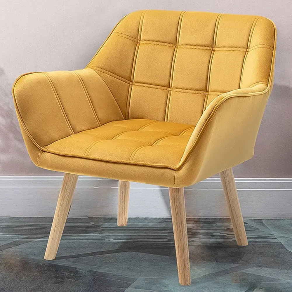 Velvet Touch Armchair - Yellow image