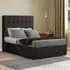 Venezia Double Divan Bed with Storage - Black, Linen