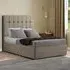 Venezia Single Divan Bed with Storage - Beige, Linen
