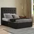 Venezia Single Divan Bed with Storage - Black