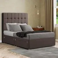 Venezia Single Divan Bed with Storage - Grey