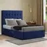 Venezia Small Double Divan Bed with Storage - Navy