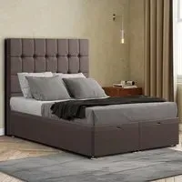 Venezia Super King Ottoman Bed with Storage - Grey