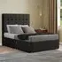 Venezia Super King Size Divan Bed with Storage - Black