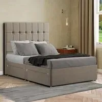 Venezia Super King Size Divan Bed with Storage - Cream