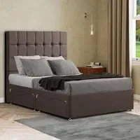 Venezia Super King Size Divan Bed with Storage - Grey