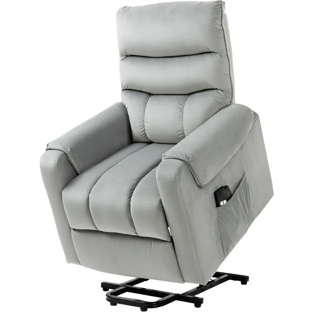 Vibration Massage Rise and Recliner Chair - Grey