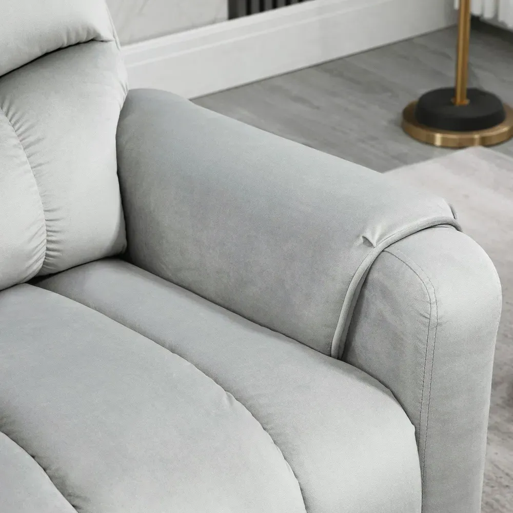 Vibration Massage Rise and Recliner Chair - Grey