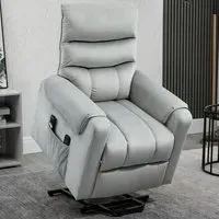 Vibration Massage Rise and Recliner Chair - Grey