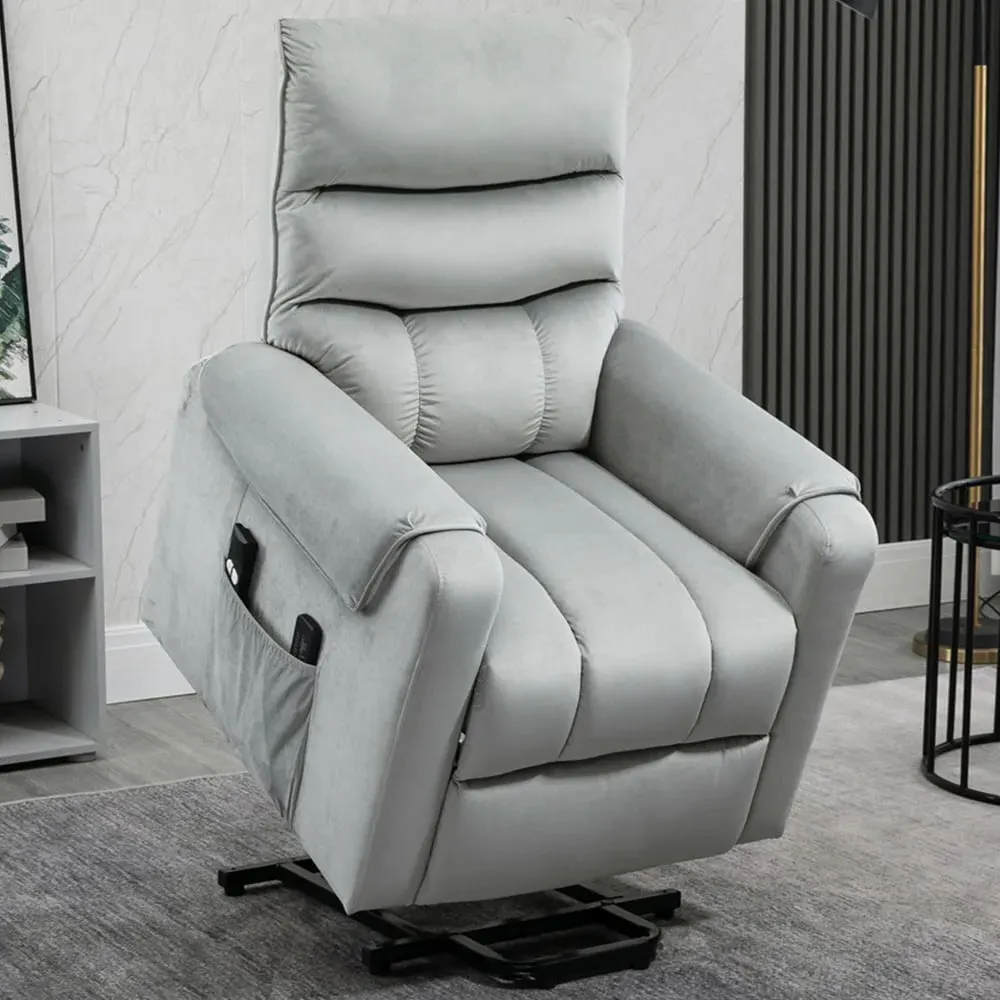 Vibration Massage Rise and Recliner Chair - Grey