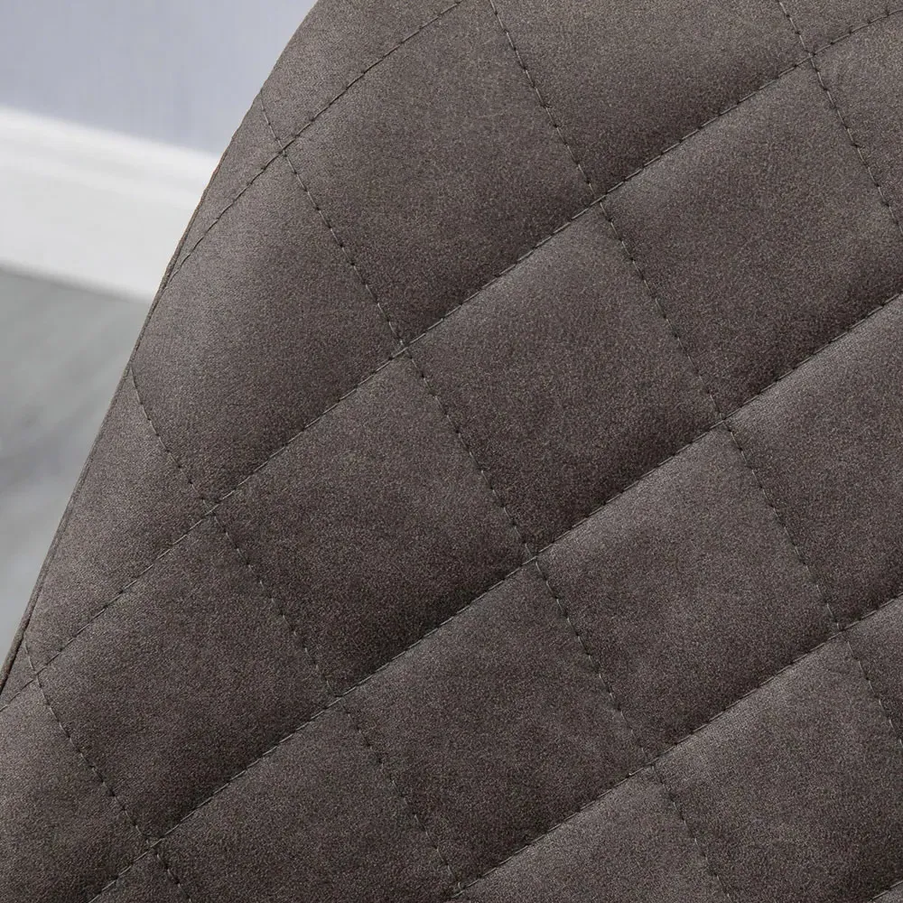 Vintage Bar Stool Set of 2 - Dark Grey