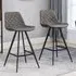 Vintage Bar Stool Set of 2 - Dark Grey