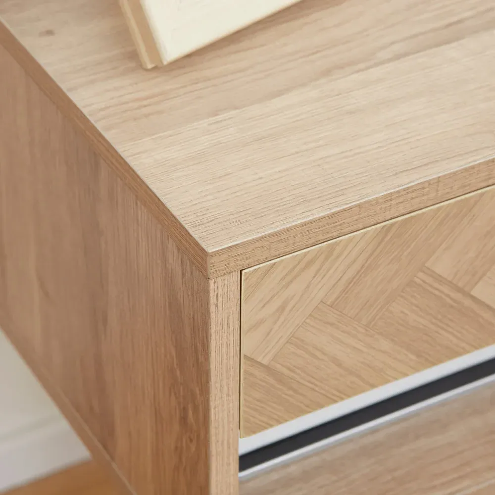 Wall Mounted Bedside Table Set of 2 - Brown