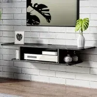 Wall Mounted Floating TV Unit - Black