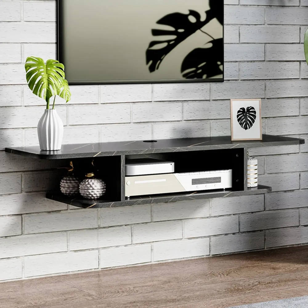 Wall Mounted Floating TV Unit - Black
