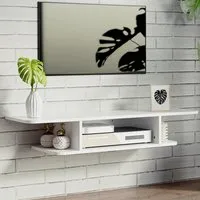 Wall Mounted Floating TV Unit - White
