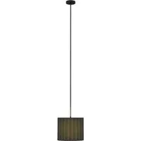 Wave Linen Textured Shade Ceiling Lamp - Black