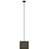 Wave Linen Textured Shade Ceiling Lamp - Black