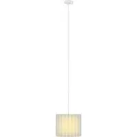 Wave Linen Textured Shade Ceiling Lamp - White
