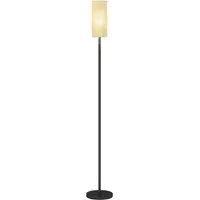 White Linen Shade LED Floor Lamp with Foot Switch