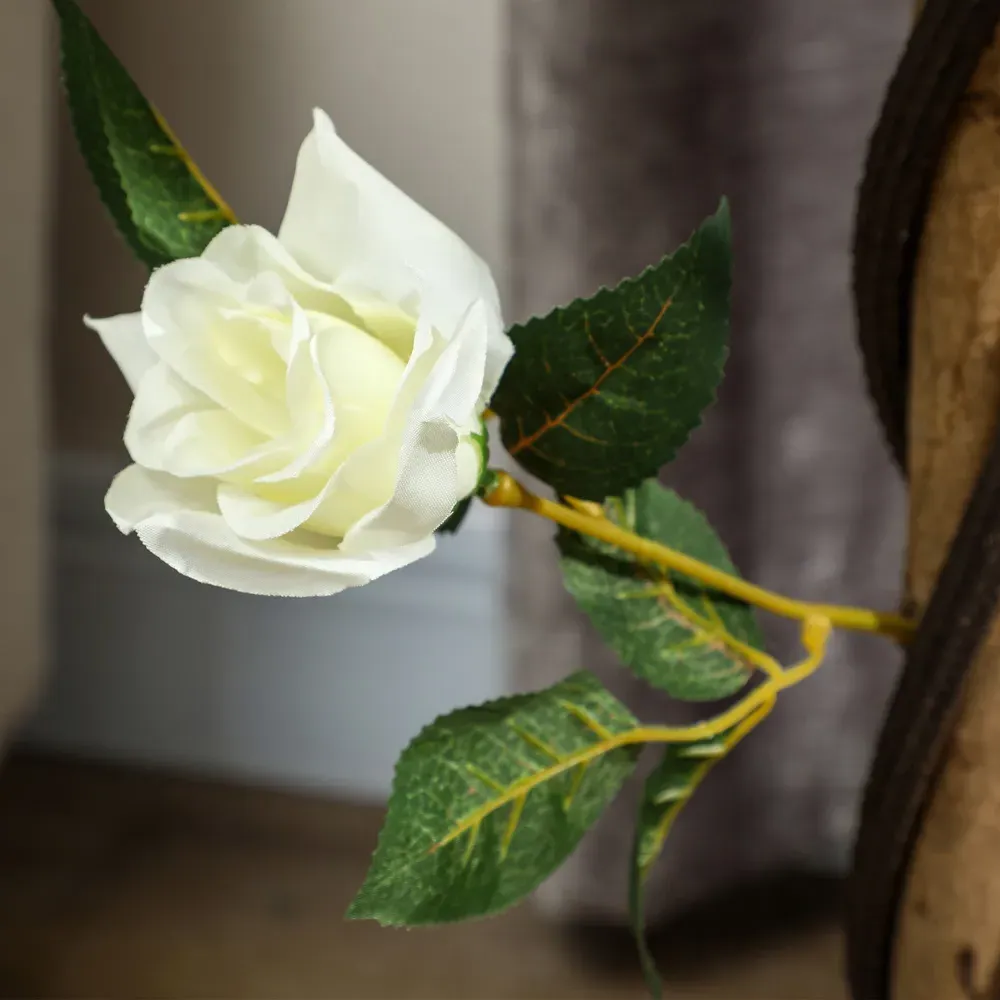 White Rose Artificial Tree in Pot 90cm 2 Pack - White