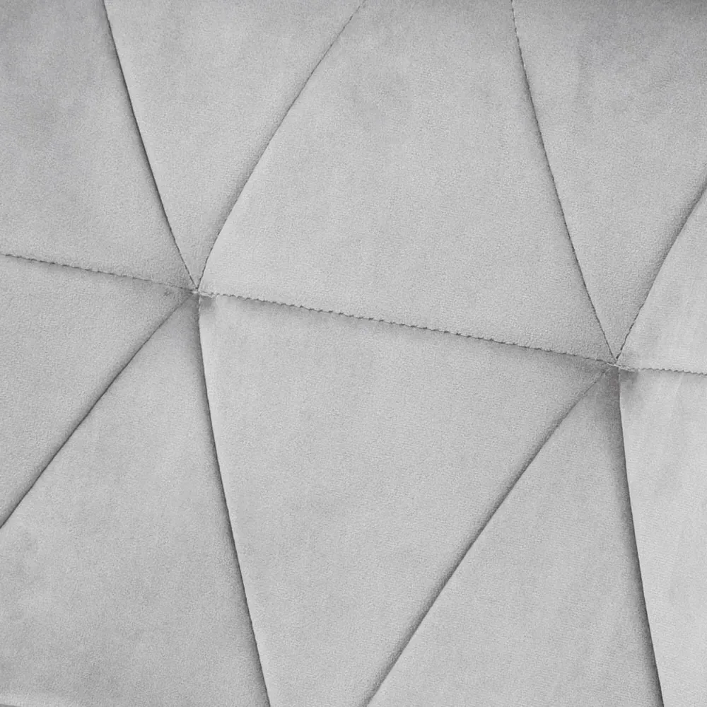 Wing-Shape Bar Stool Set of 2 Height Adjustable - Grey, Velvet