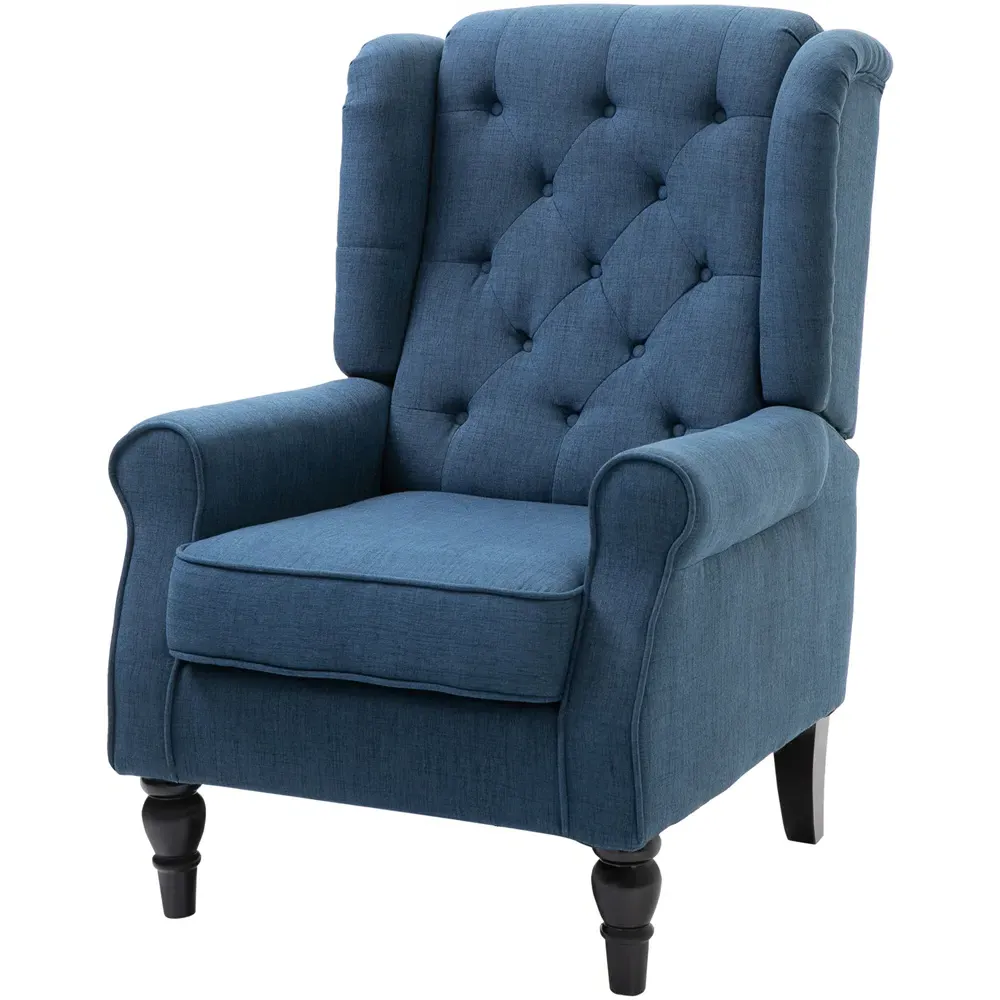 Wingback Armchair - Blue