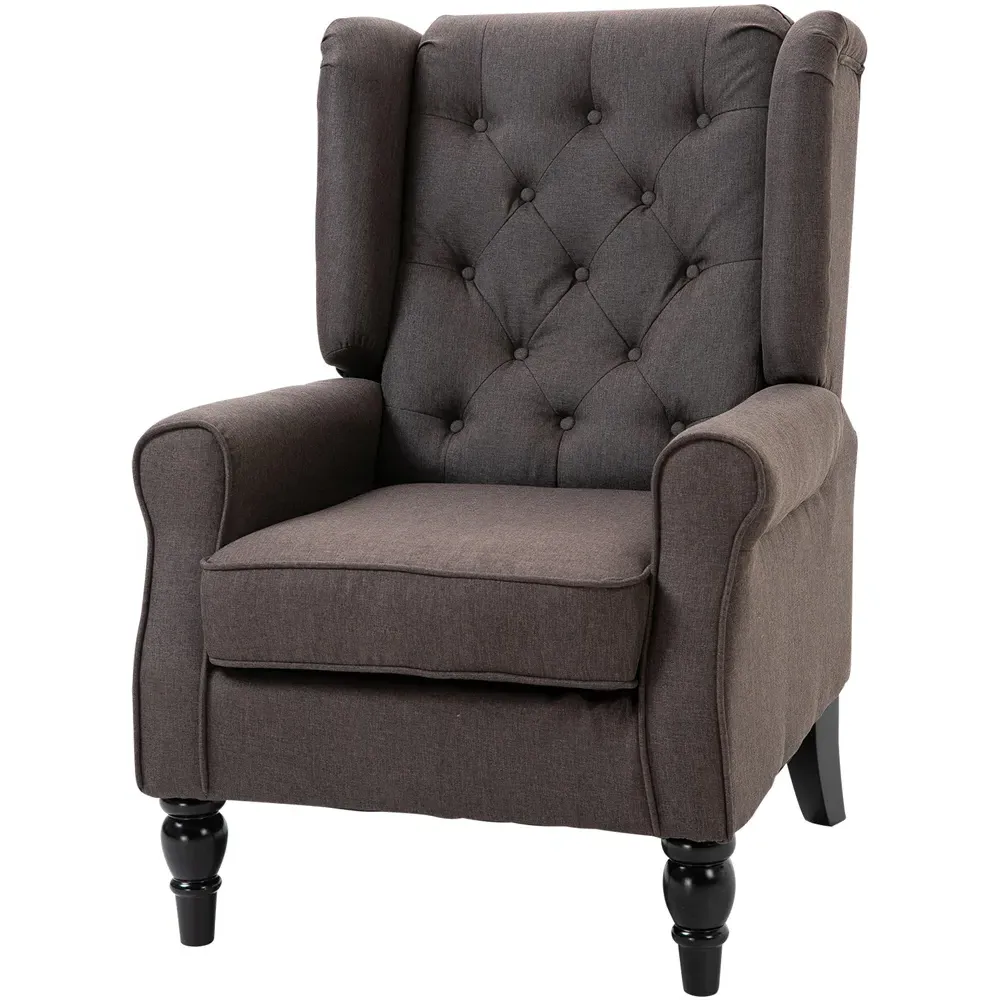 Wingback Armchair - Brown