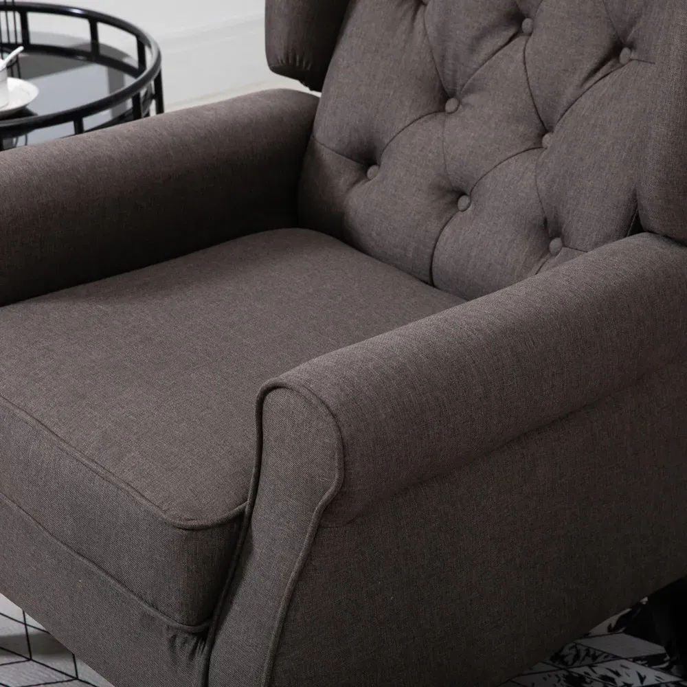 Wingback Armchair - Brown