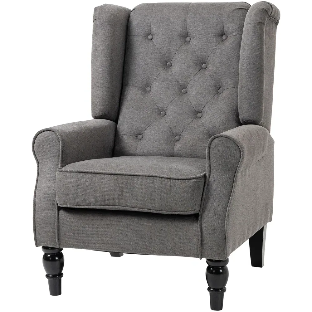 Wingback Armchair - Dark Grey