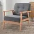 Wooden Accent Chair - Dark Grey