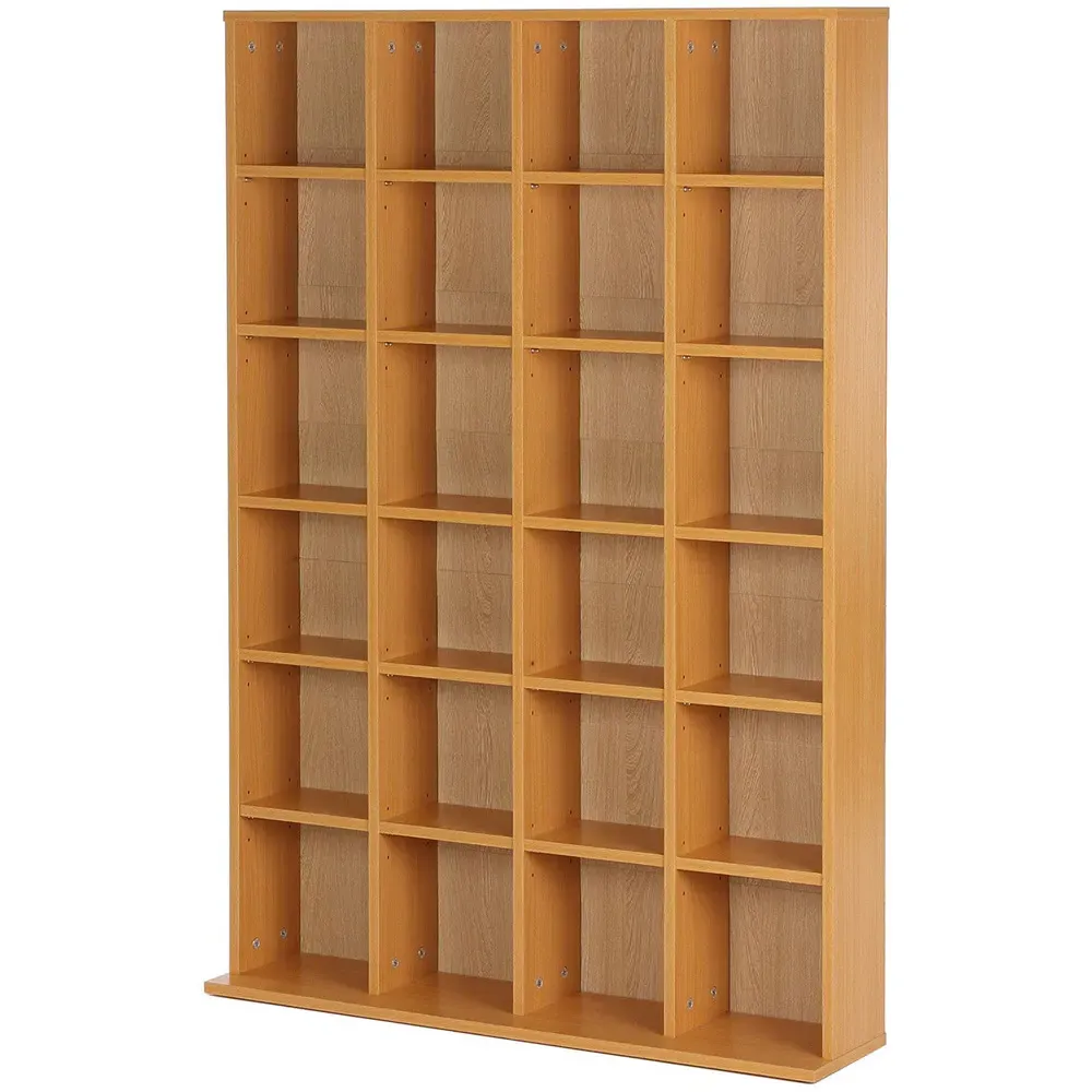 Wooden CD and DVD Storage Shelf Unit - Brown