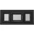 2300826 3-Photo Frame with Embossed Detail - Black, Plastic