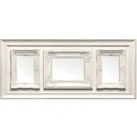 2300828 3-Photo Frame with Embossed Detail - Cream, Plastic