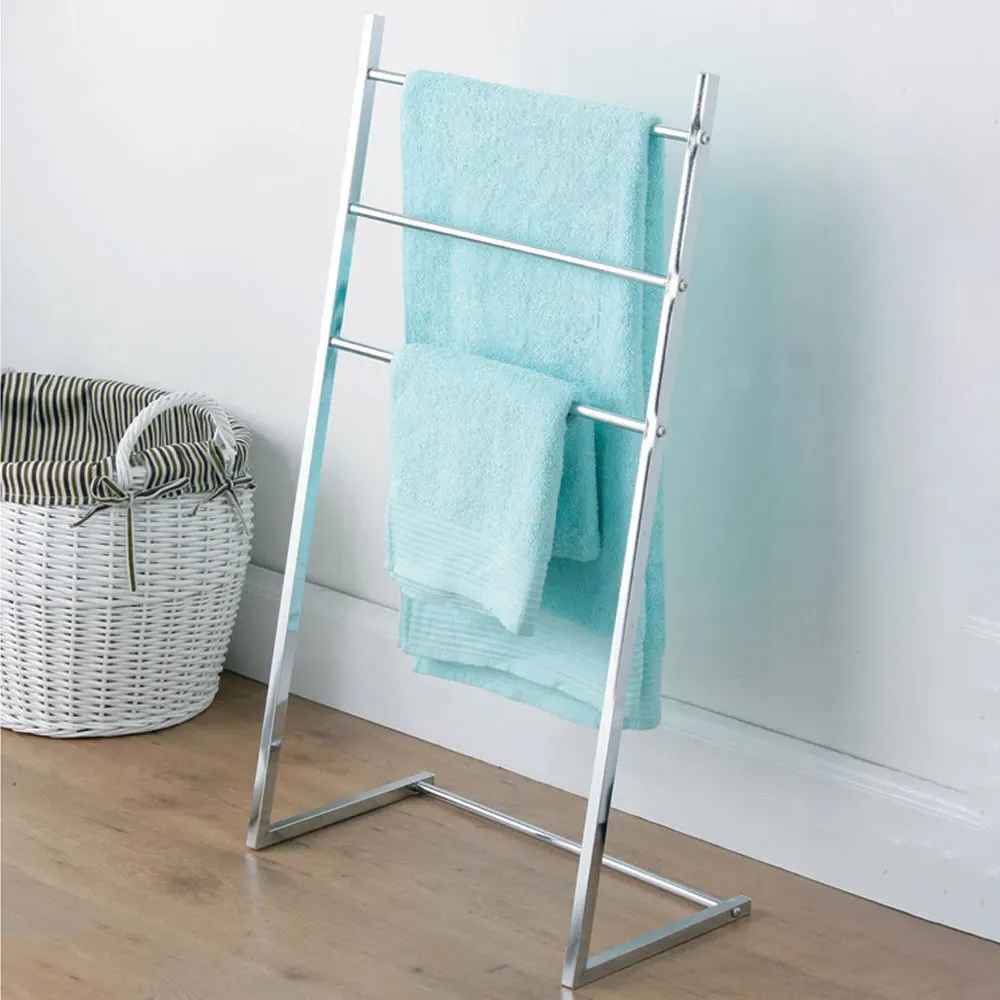 3 Arm Towel Stand - Silver, Chrome
