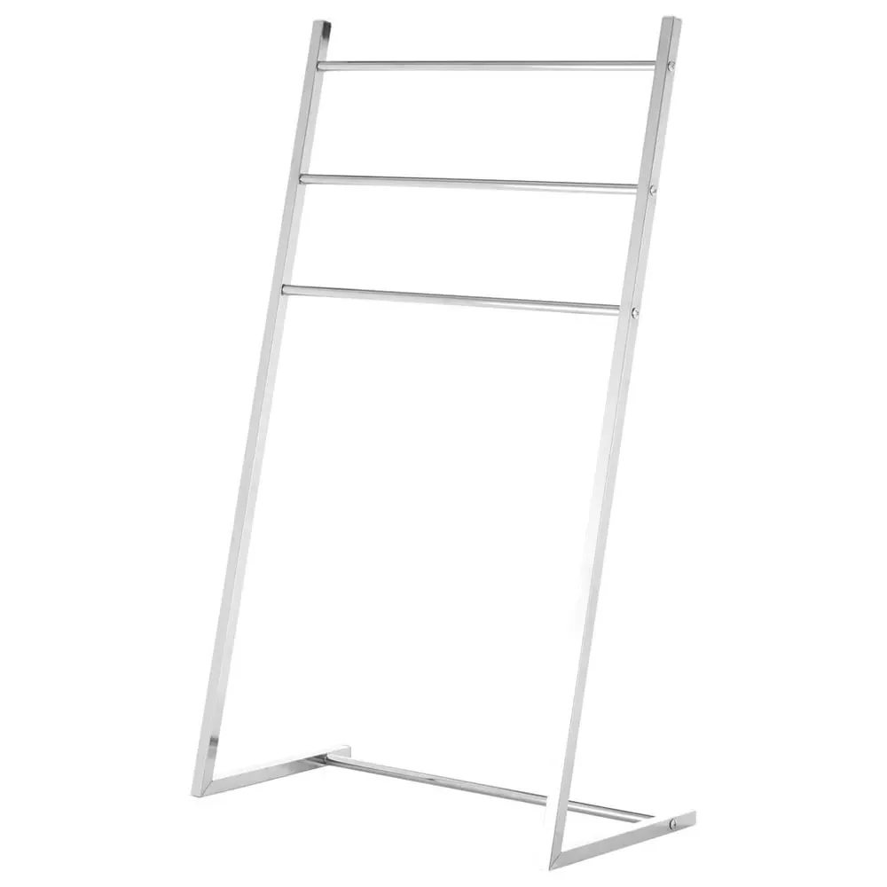 3 Arm Towel Stand - Silver, Chrome image