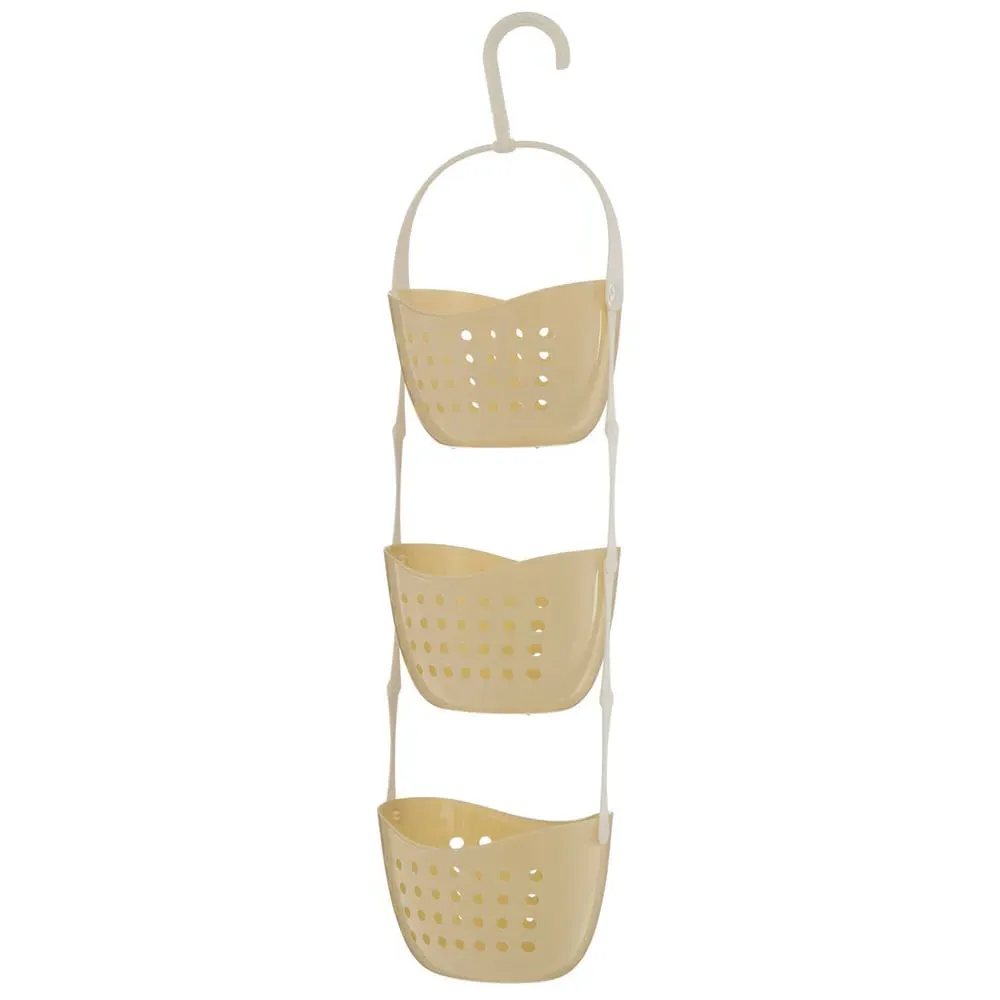 3 Tier Shower Caddy with Hook - Cream, Polyurethane image